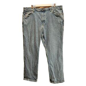 Duluth Jeans Mens  46x34 Flex Ballroom medium wash straight leg gusset gorpcore